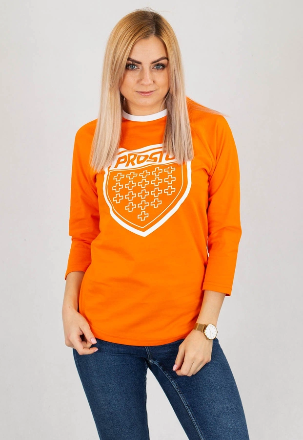 Longsleeve Prosto Hipshi pomarańczowy