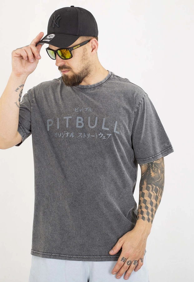 T-shirt Pit Bull Mt.Fuji 190 washed grey
