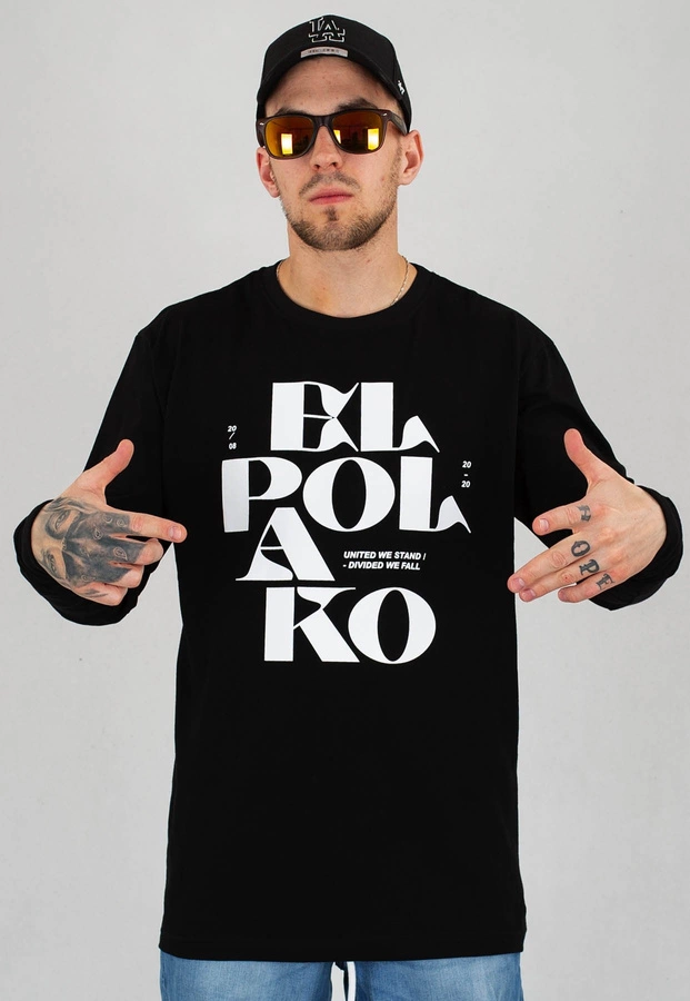 Longsleeve El Polako Letters czarny + Płyta Gratis