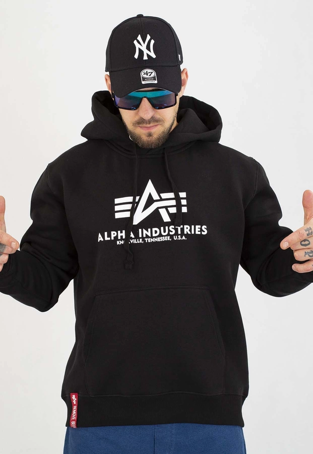 Bluza Alpha Industries Z Kapturem Basic 178312 czarna