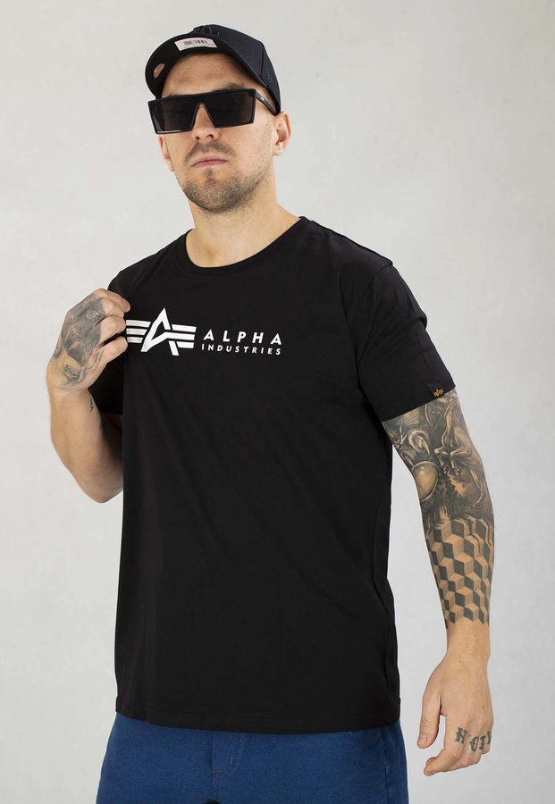 T-shirt Alpha Industries Alpha Label T 2pack 118534 czarny biały