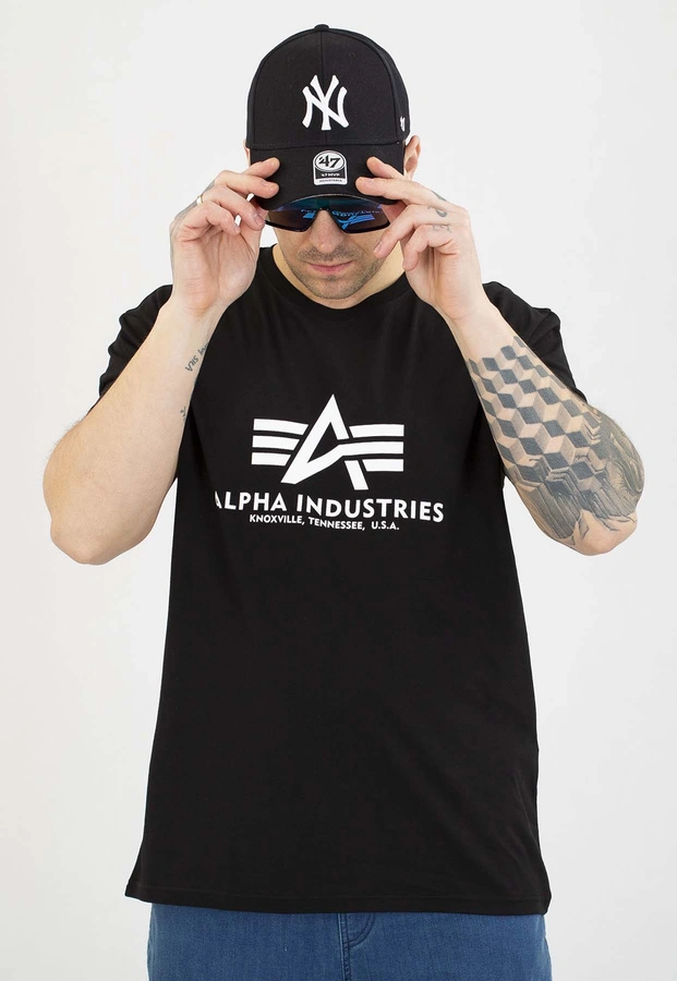 T-shirt Alpha Industries Basic 100501 czarno biały