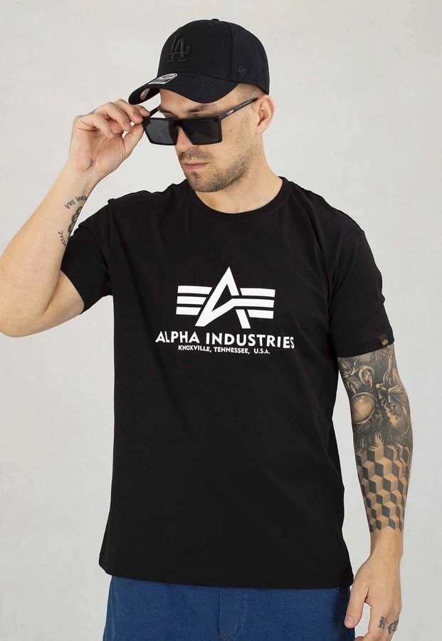 T-shirt Alpha Industries Basic T 2Pack 106524 czarny ciemny zielony