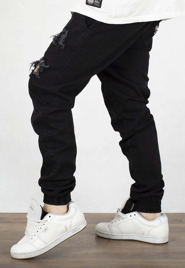 Spodnie Diamante Wear Jogger Crew Unisex z dziurami czarny jeans