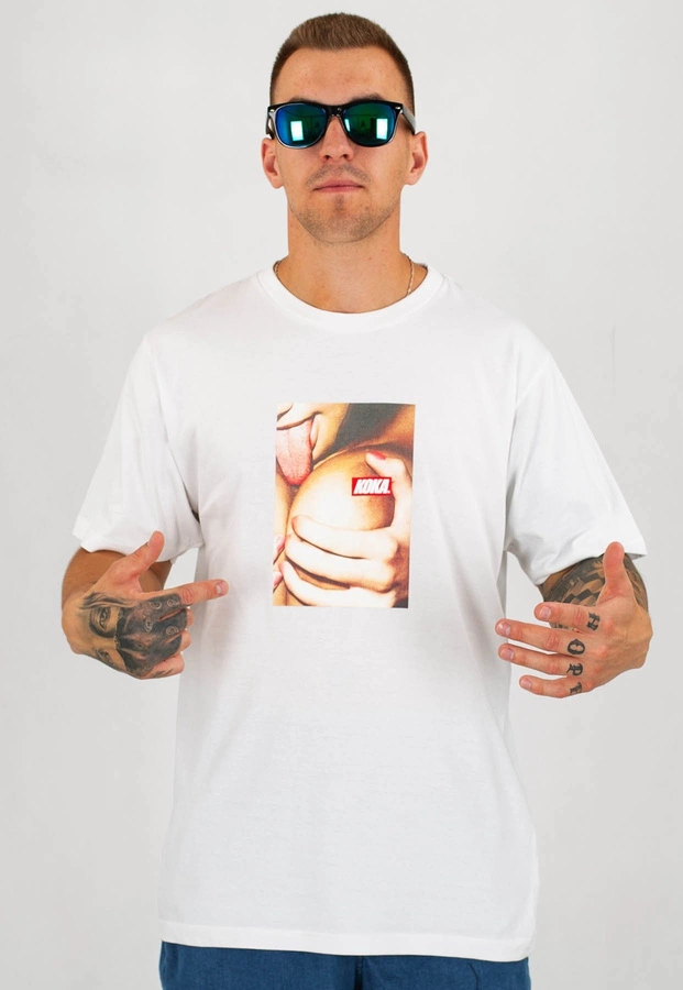 T-shirt Koka Lick biały