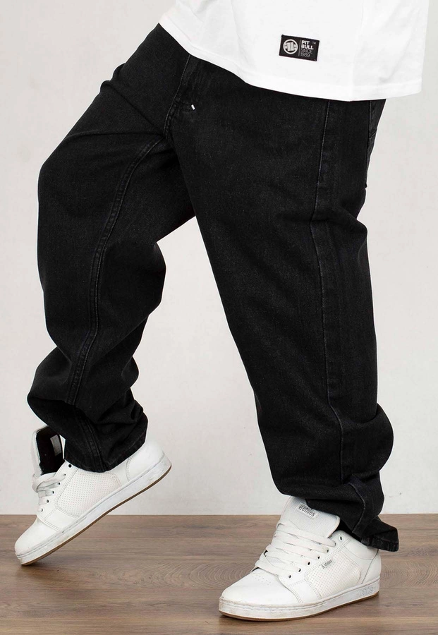 Spodnie Mass Jeans Baggy Fit Slang black washed