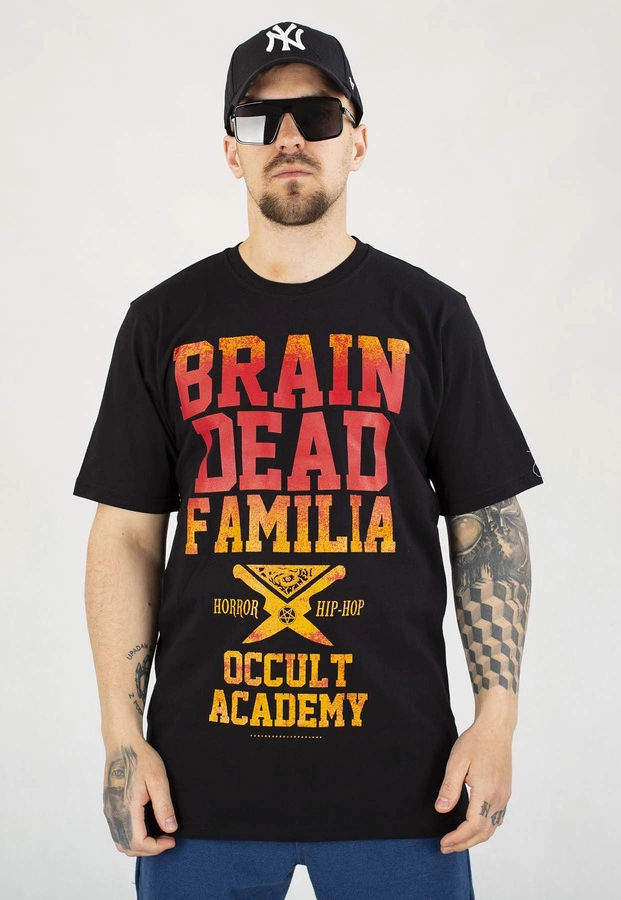 T-shirt Brain Dead Familia Occult Academy Fire czarny