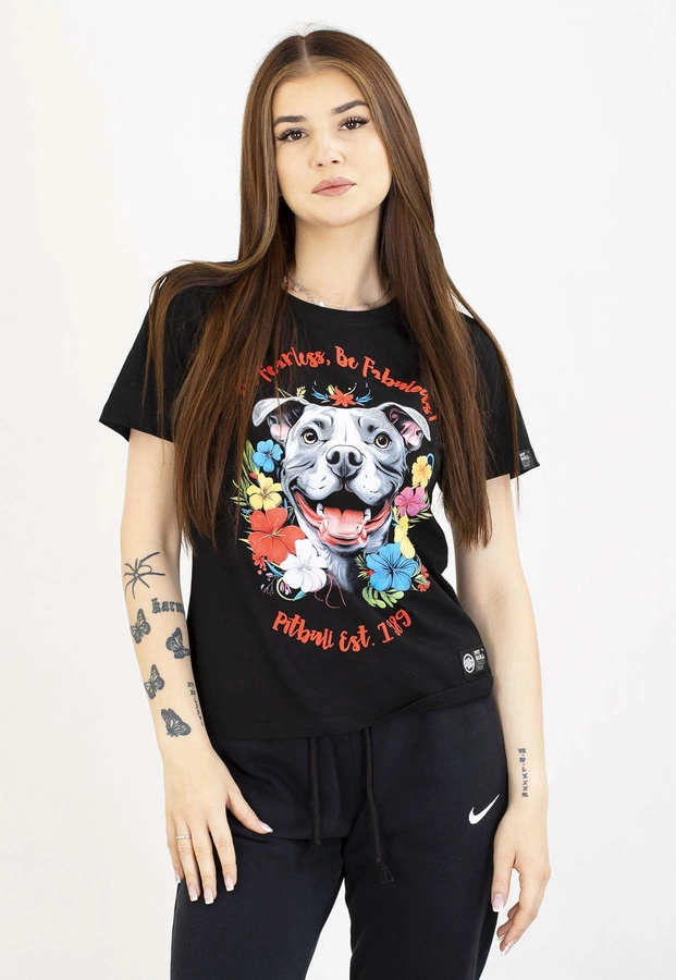 T-Shirt Pit Bull Happy Pit 2 black