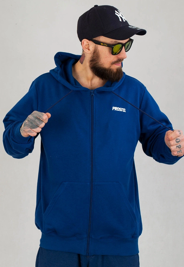 Bluza Prosto Hoodie Zip Bazik niebieska