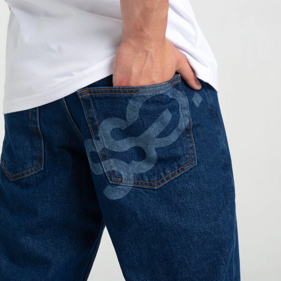 Jeans Regular Smoke Story Laser Big Logo Dark