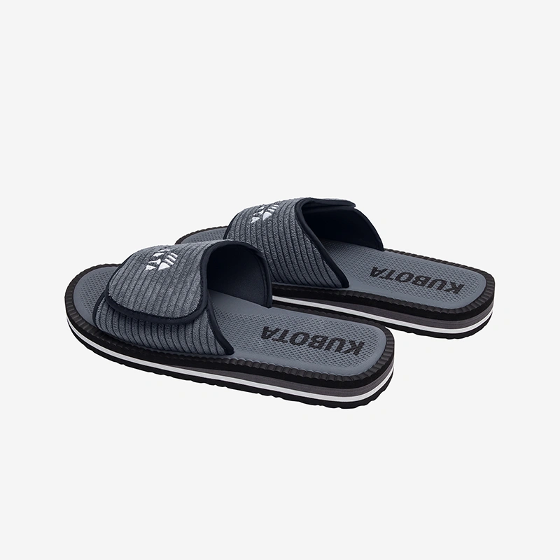 Klapki Kubota Sztruks K0000-100-013-26-1 grafitowe