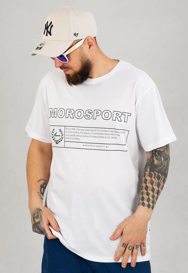 T-shirt Moro Sport Moro Rectangle biały