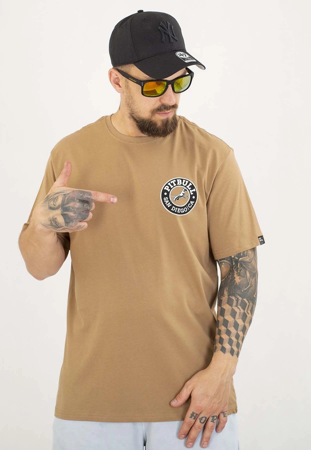 T-shirt Pit Bull San Diego Ca Black 170 coyote brown