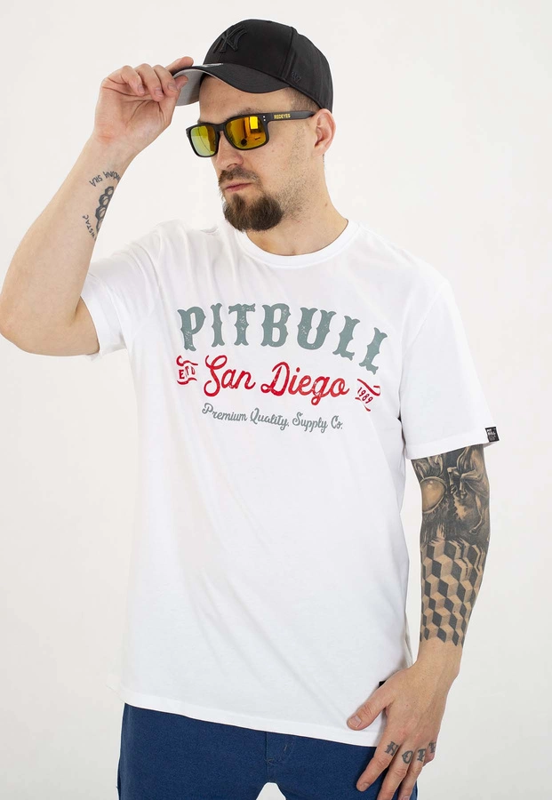 T-shirt Pit Bull Strenght&Respect white