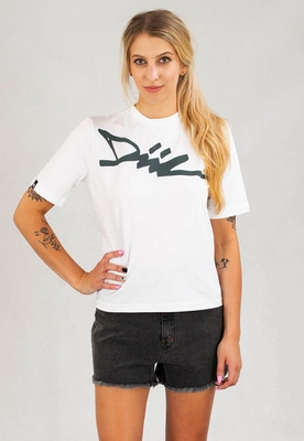 T-shirt Diil Rolled biały