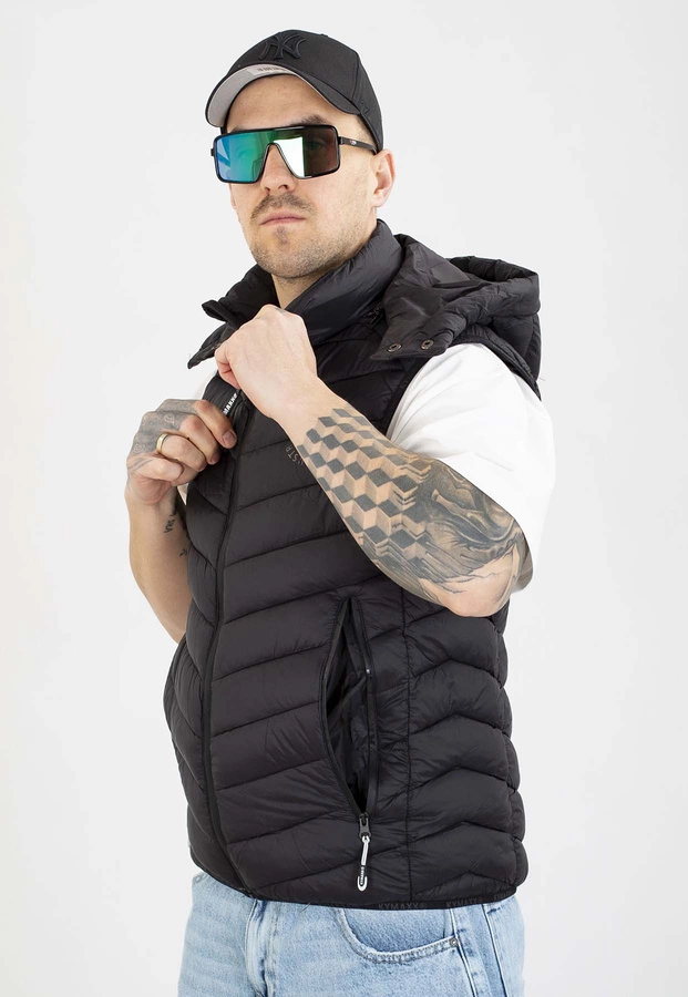 Bezrękawnik I8 Denim Z Kapturem czarny