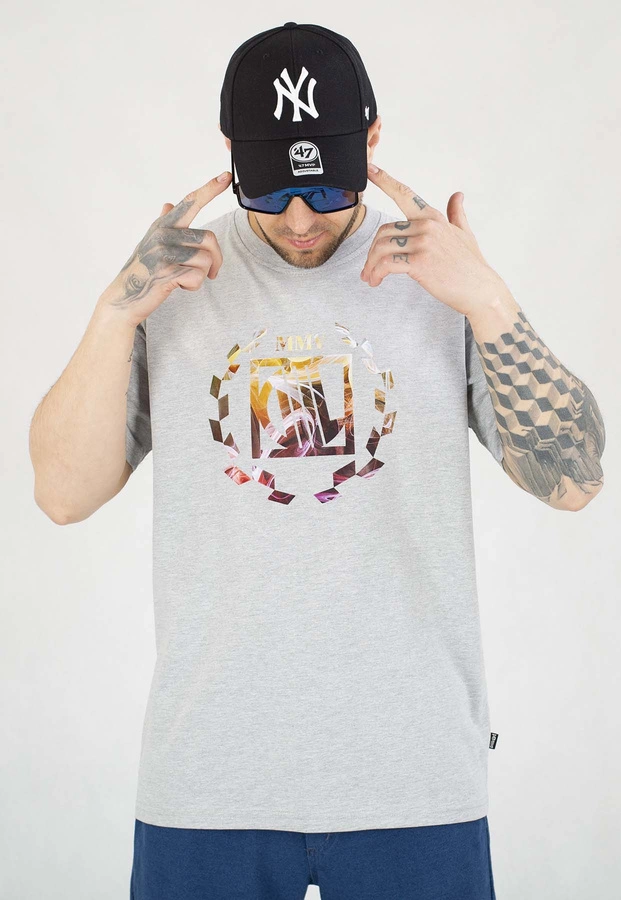 T-shirt Diil Laur High szaro czerwony