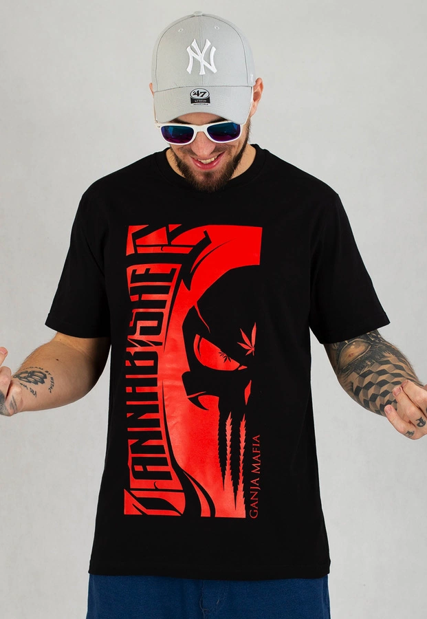 T-shirt Ganja Mafia Cannabisher czarny