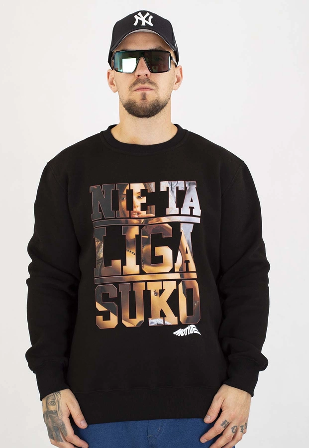 Bluza Motive Bez Kaptura NTL XXX czarna
