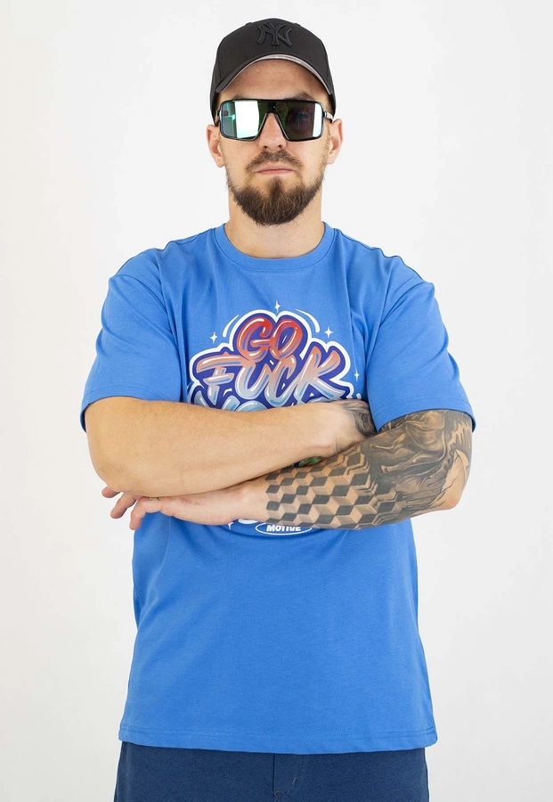 T-shirt Motive Go Big Front niebieski