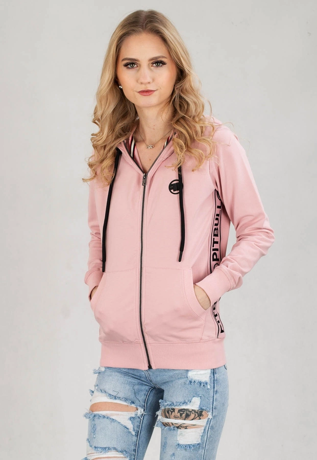 Bluza Pit Bull Hooded Zip  French Terry La Deta różowa