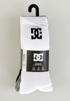Skiety DC Shoes DC Crew 5Pak ADYAA03190-KVJ8 białe czarne szare