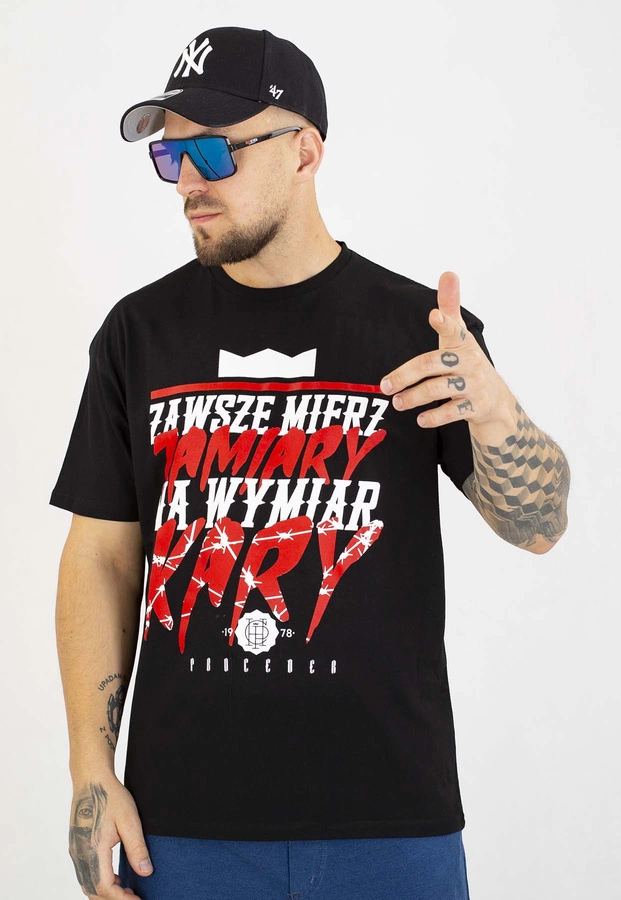 T-shirt Chada Proceder Wymiar Kary czarny