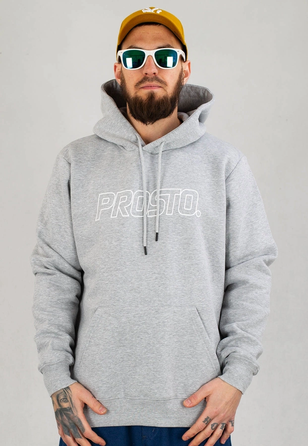 Bluza Prosto Hoodie Logoute szara