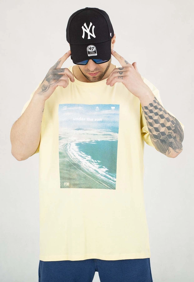 T-shirt 4F M2132 jasno żółty
