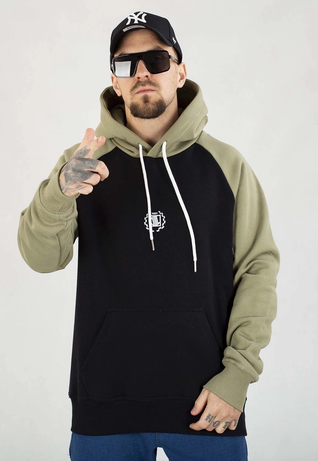Bluza Diil Z Kapturem Reglan czarno khaki