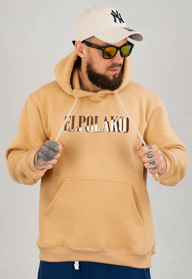 Bluza El Polako Hoodie Double Layer brązowa