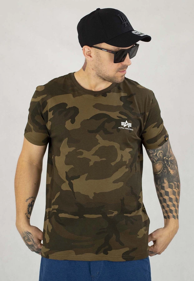 T-shirt Alpha Industries Basic Small Logo 188505C oliwkowa camo