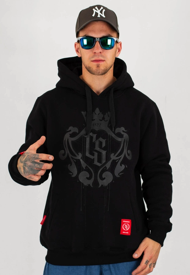 Bluza Ciemna Strefa Z Kapturem Duży Herb czarna