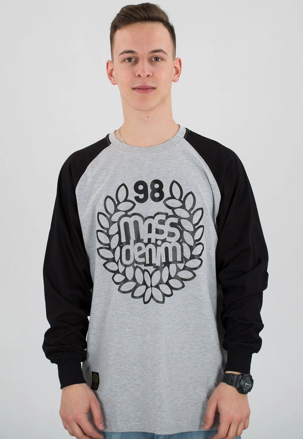 Longsleeve Mass Base Reglan szaro czarny