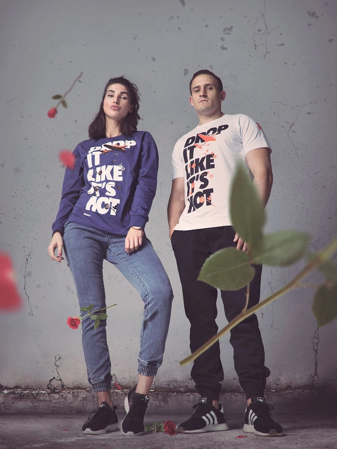 Longsleeve Diamante Wear Drop It Like It's Hot niebieski