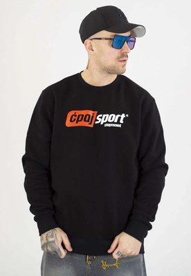 Bluza Stoprocent Bez Kaptura Ćpaj Sport czarna
