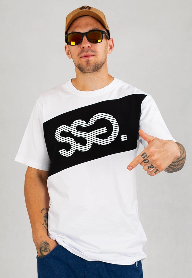 T-Shirt SSG Stripped Logo biały 
