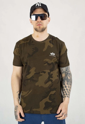 T-shirt Alpha Industries Basic Small Logo 188505C oliwkowa camo