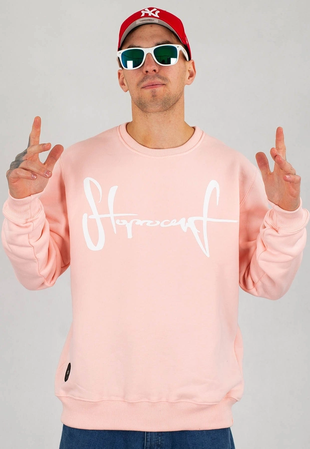 Bluza Stoprocent Big Tag różowo biała