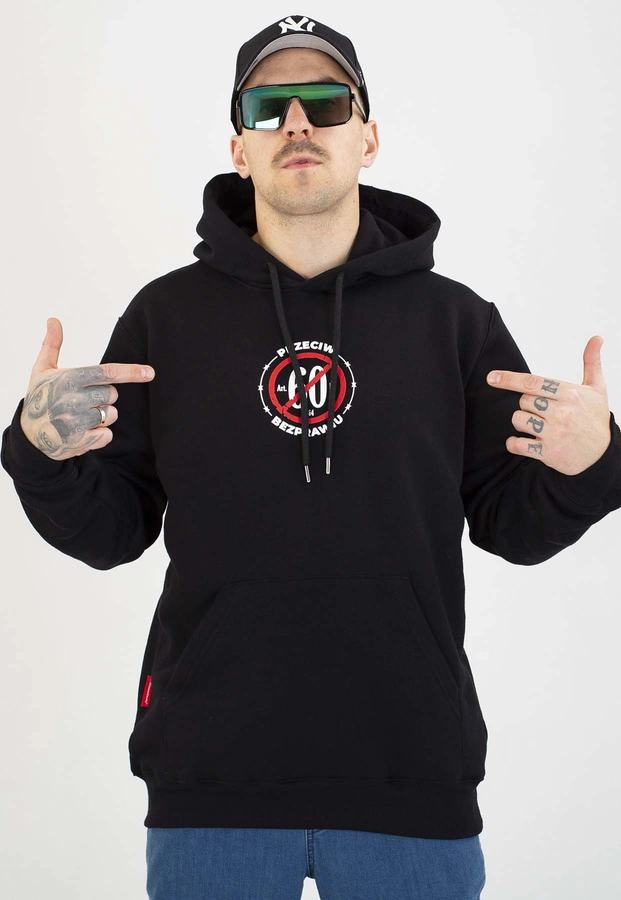 Bluza Ciemna Strefa Z Kapturem Statystyka czarna