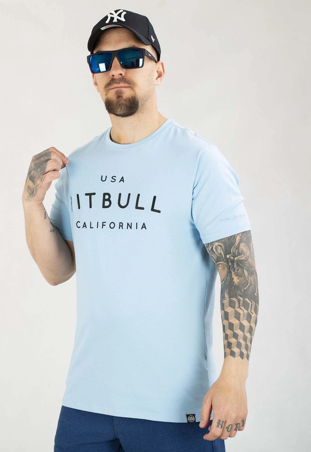 T-shirt Pit Bull Slim 190 USA Cal light blue