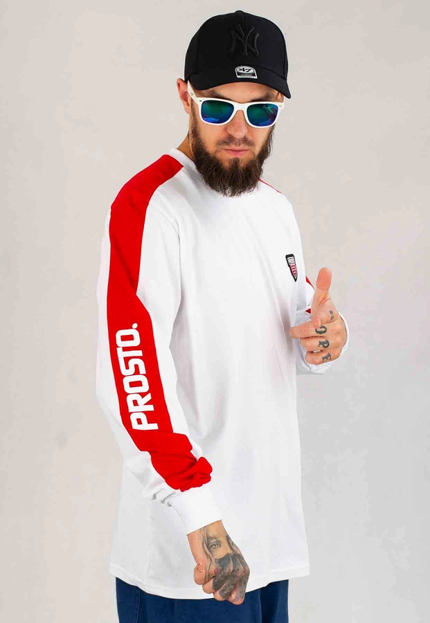 Longsleeve Prosto Backto biały