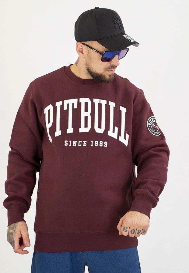 Bluza Pit Bull Bez Kaptura Norton dark burgundy 