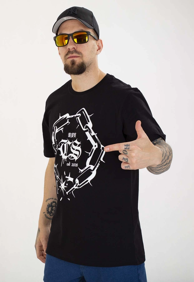 T-shirt Ciemna Strefa Łańcuch Gotyk czarny