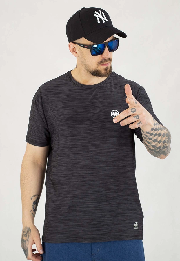T-shirt Pit Bull Casual Sport Small Logo black melange 