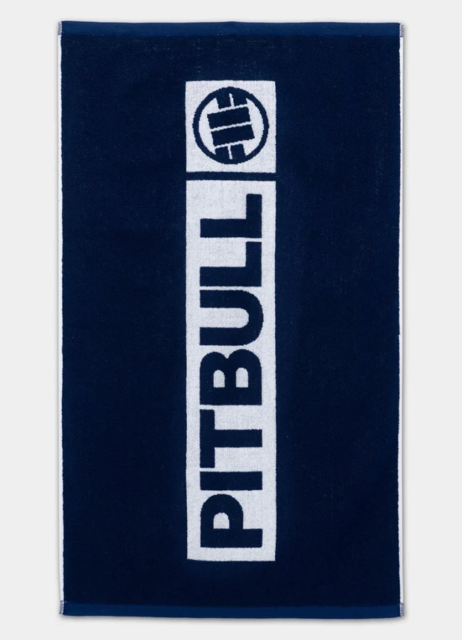 Ręcznik Pit Bull Jacquard Gym Hilltop granatowo biały