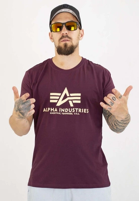 T-shirt Alpha Industries Basic 100501 bordowy