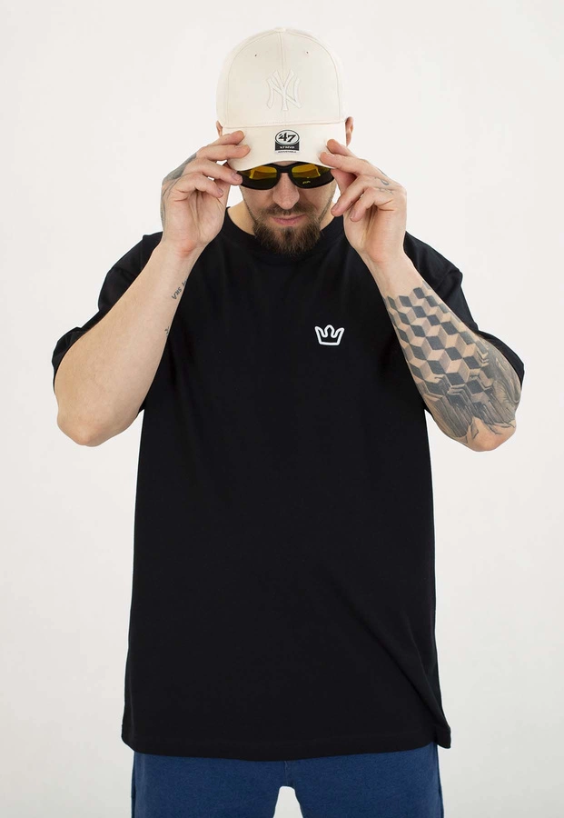 T-shirt Jigga Wear Oversize Simple Crown czarny