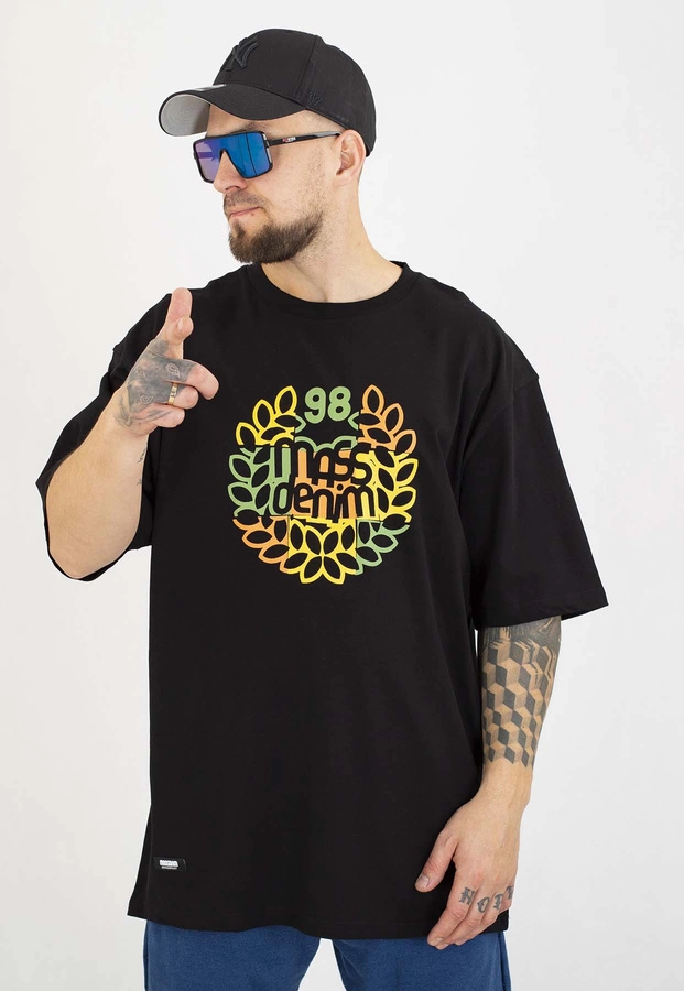 T-shirt Mass Patchwork czarny