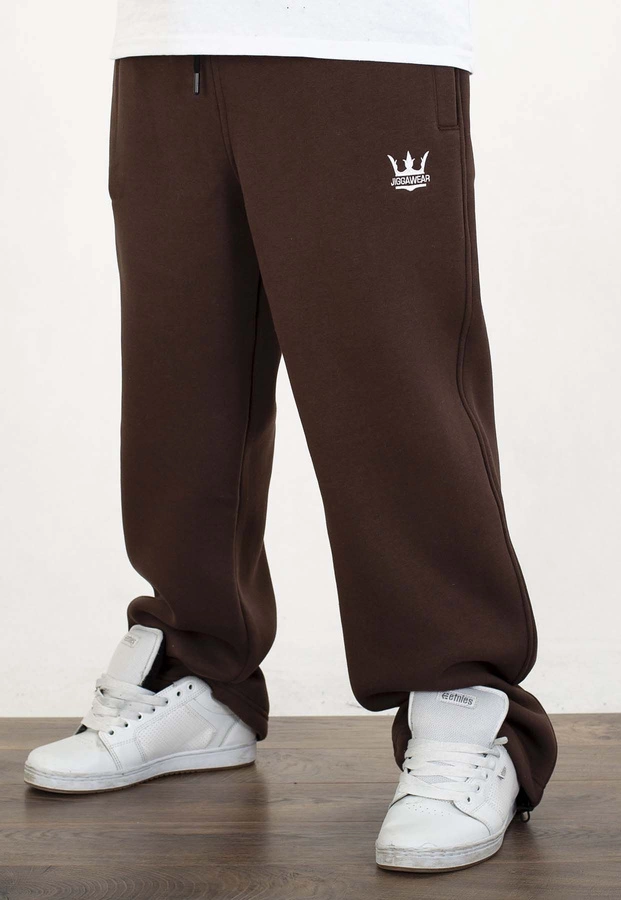 Dresy Jigga Wear Logo Drawcord Baggy bordowe